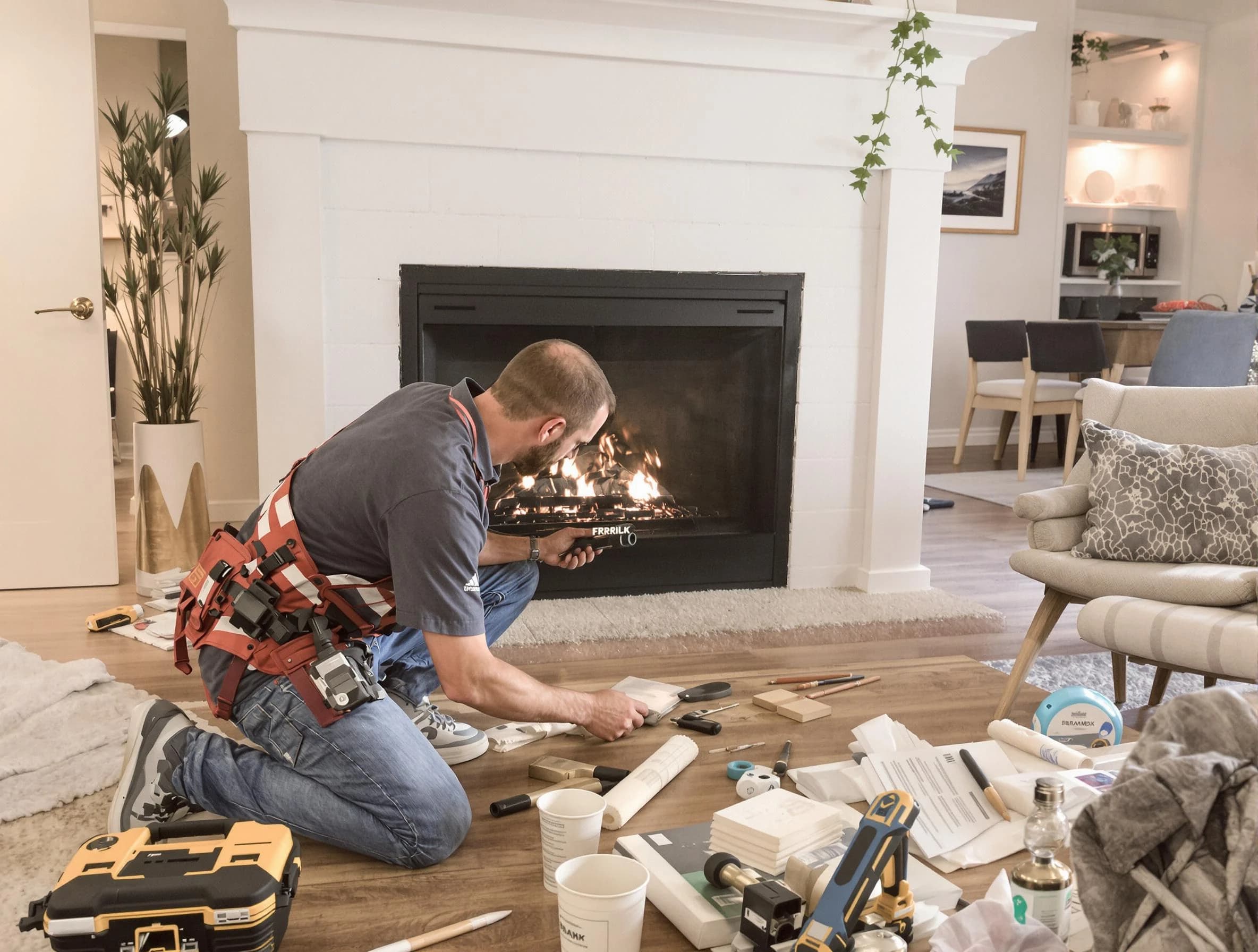 Fultondale Chimney Sweep performing fireplace repair in Fultondale, AL