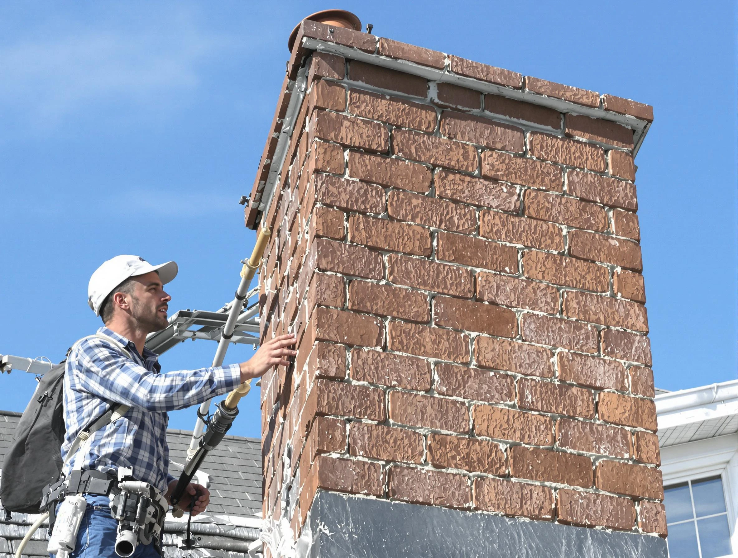 Brickwork for a chimney rebuild by Fultondale Chimney Sweep in Fultondale, AL