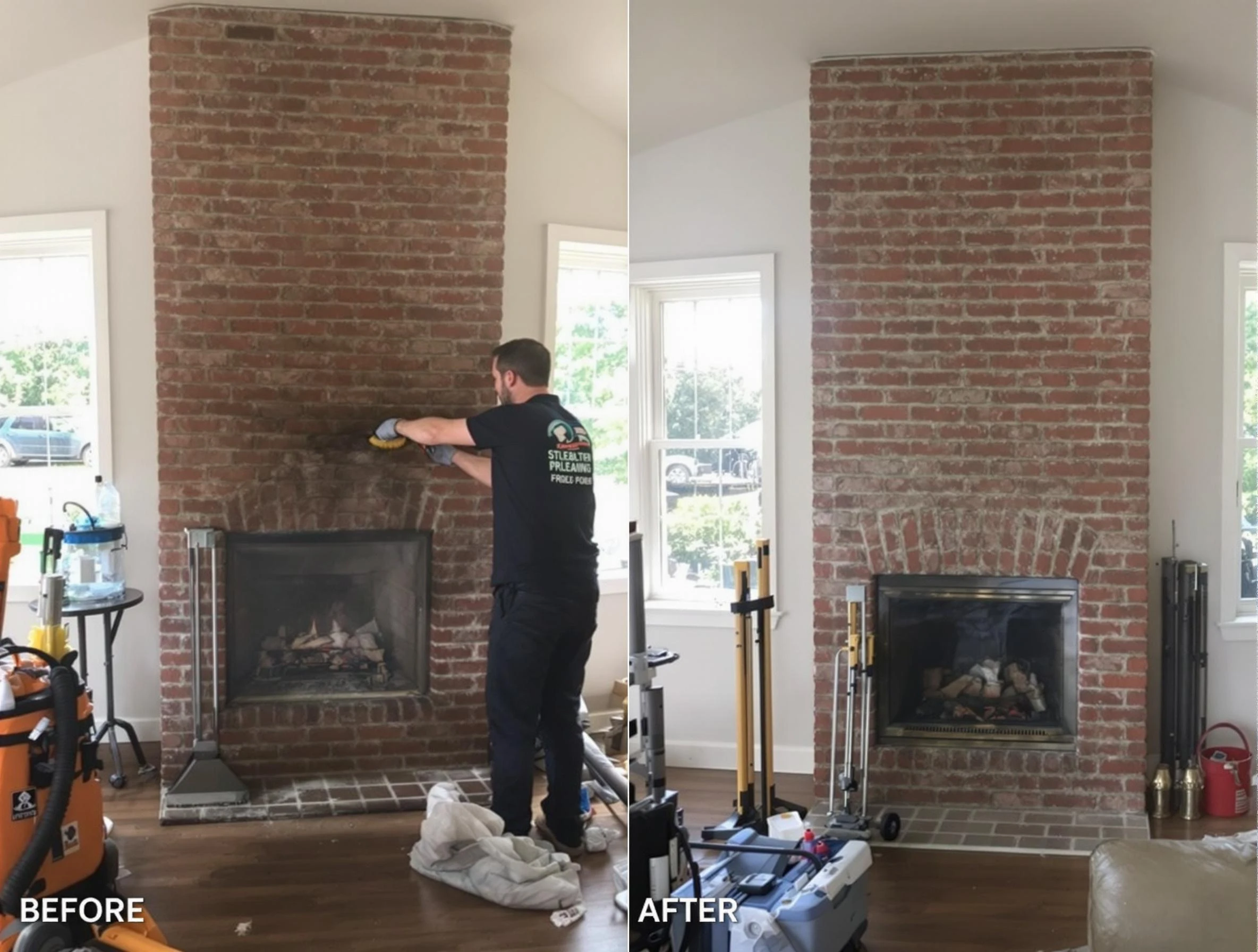 Finished chimney sweeping service by Fultondale Chimney Sweep in Fultondale, AL