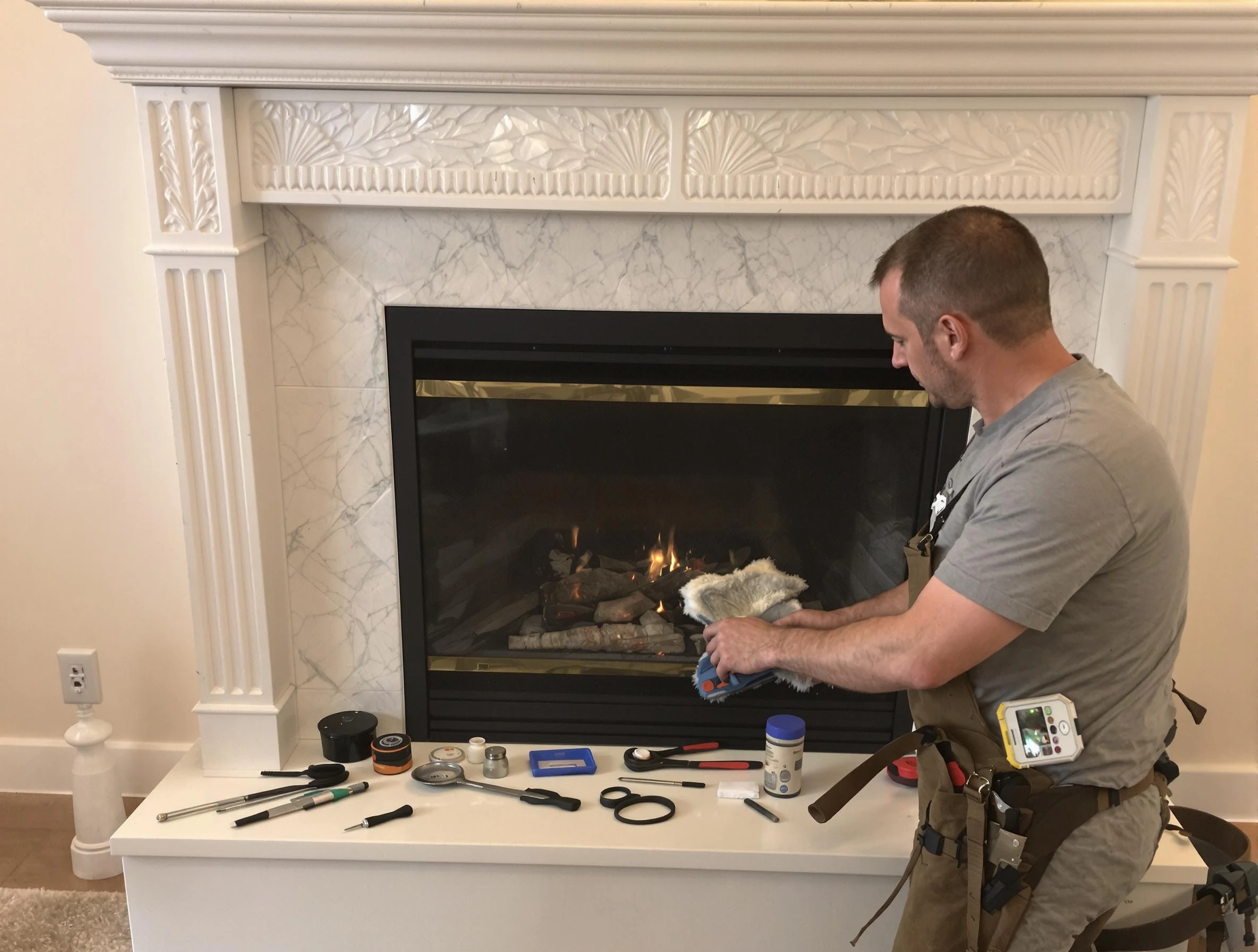 Fultondale Chimney Sweep performing fireplace maintenance in Fultondale, AL