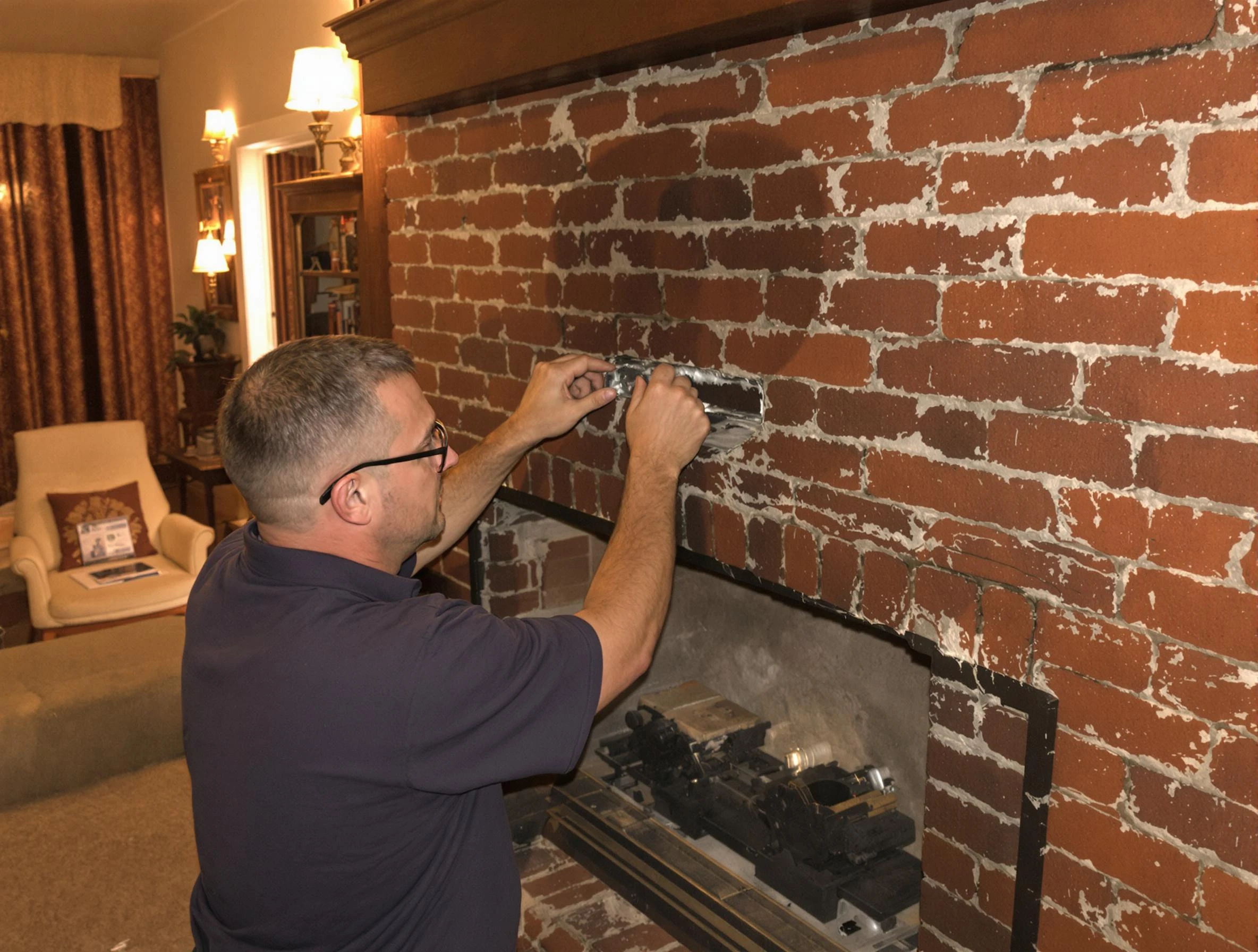 Fultondale Chimney Sweep expert fixing a fireplace in Fultondale, AL